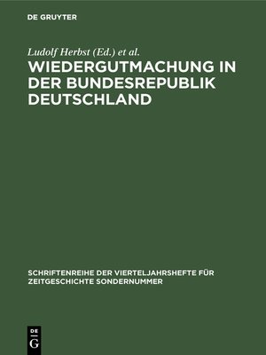 cover image of Wiedergutmachung in der Bundesrepublik Deutschland